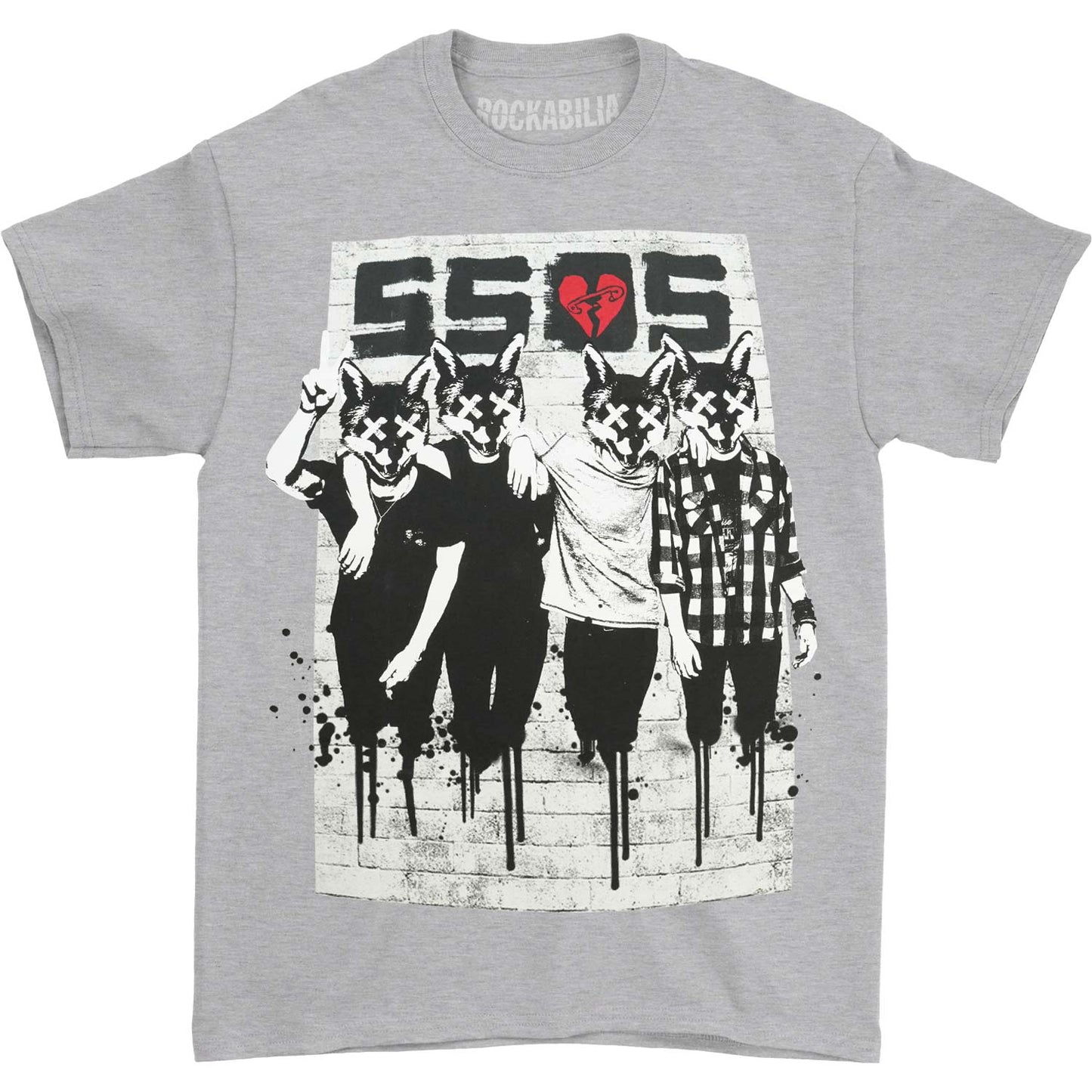 5 Seconds Of Summer Fox Heads T-shirt