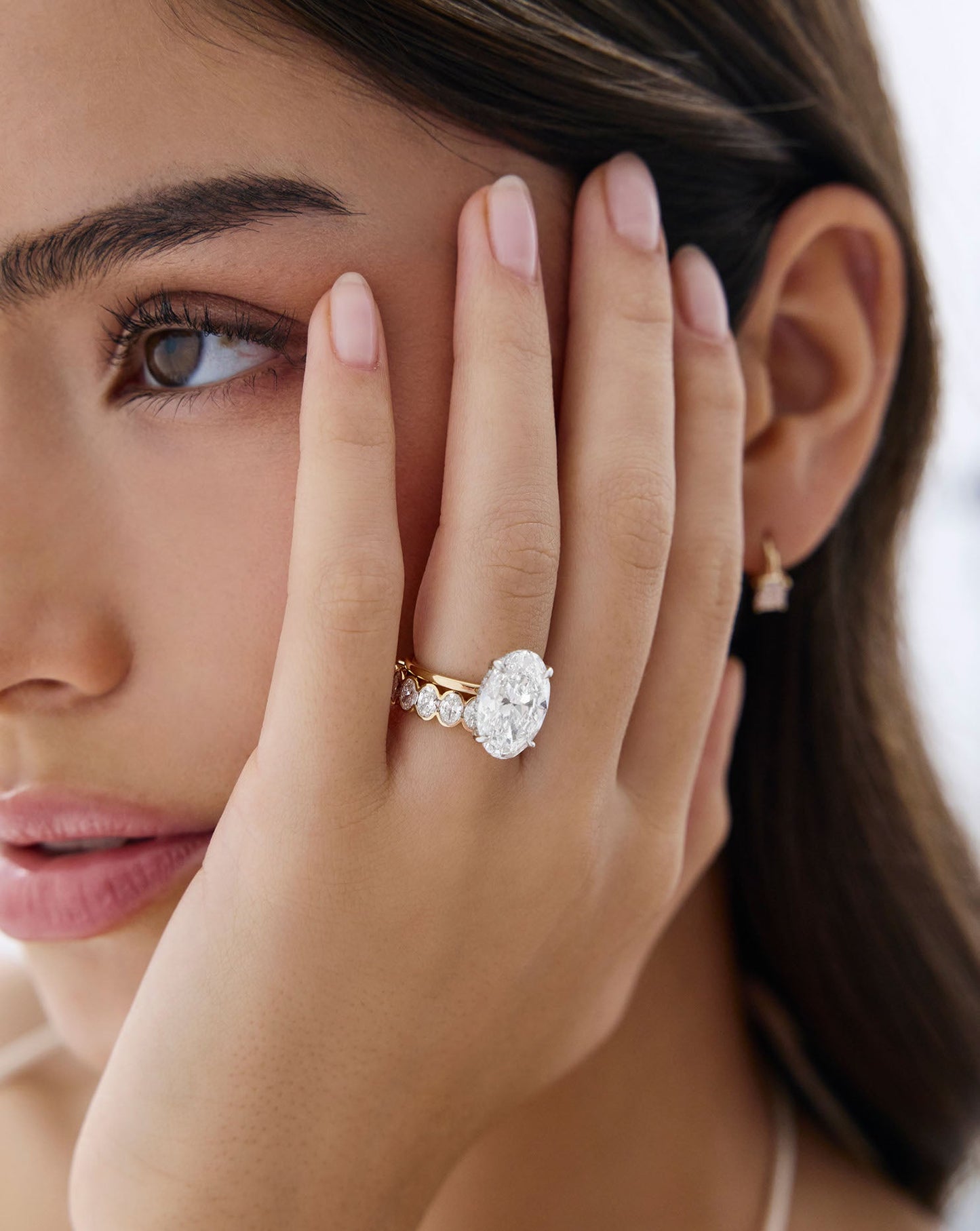 5.63 Oval Lab Diamond in Whisper Thin® Hidden Halo