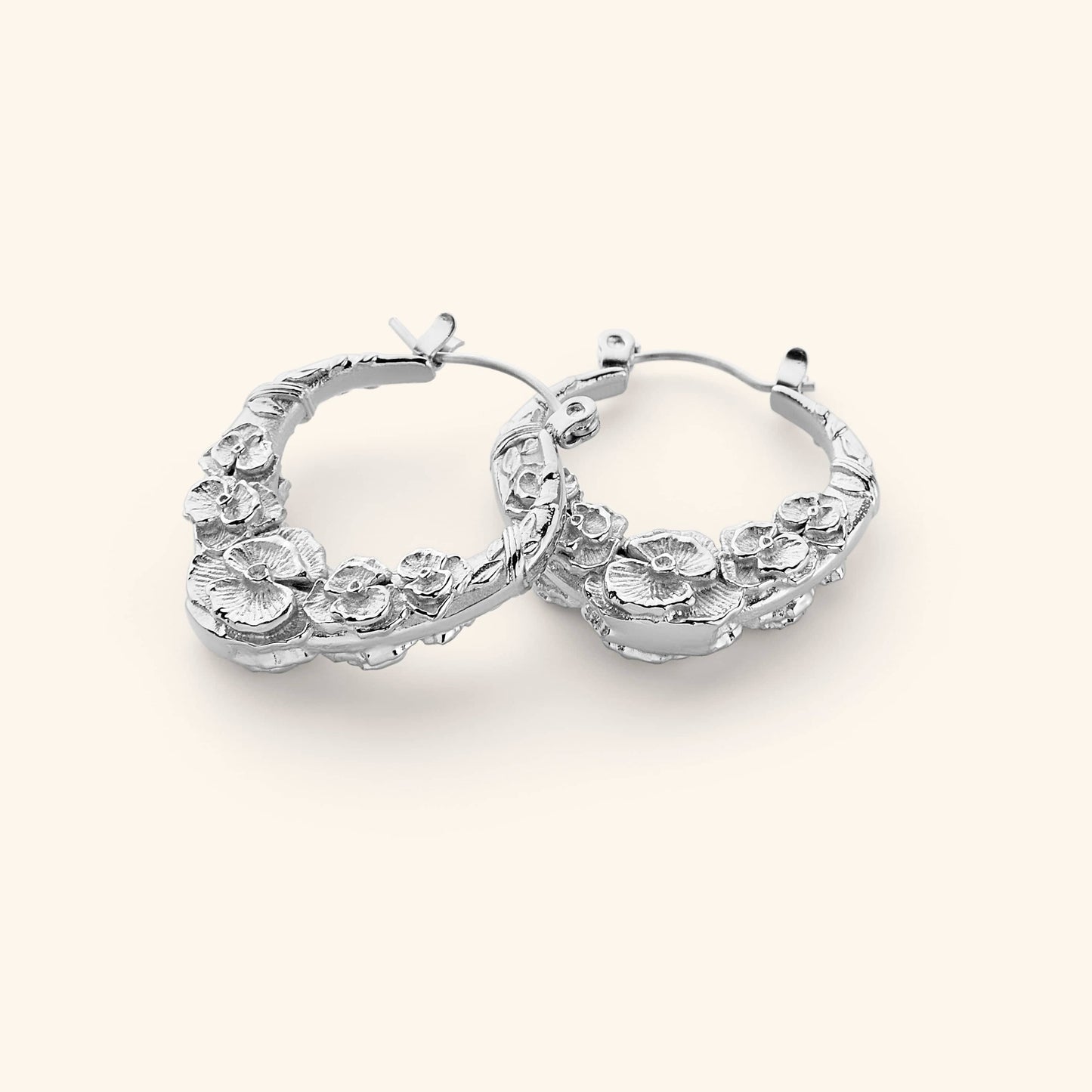 Palestine Poppy Hoops