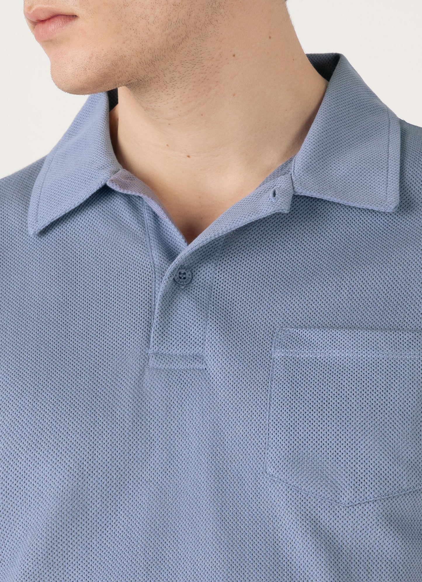 Mens Riviera Polo Shirt In Vintage Blue Mpol1026 Buwb