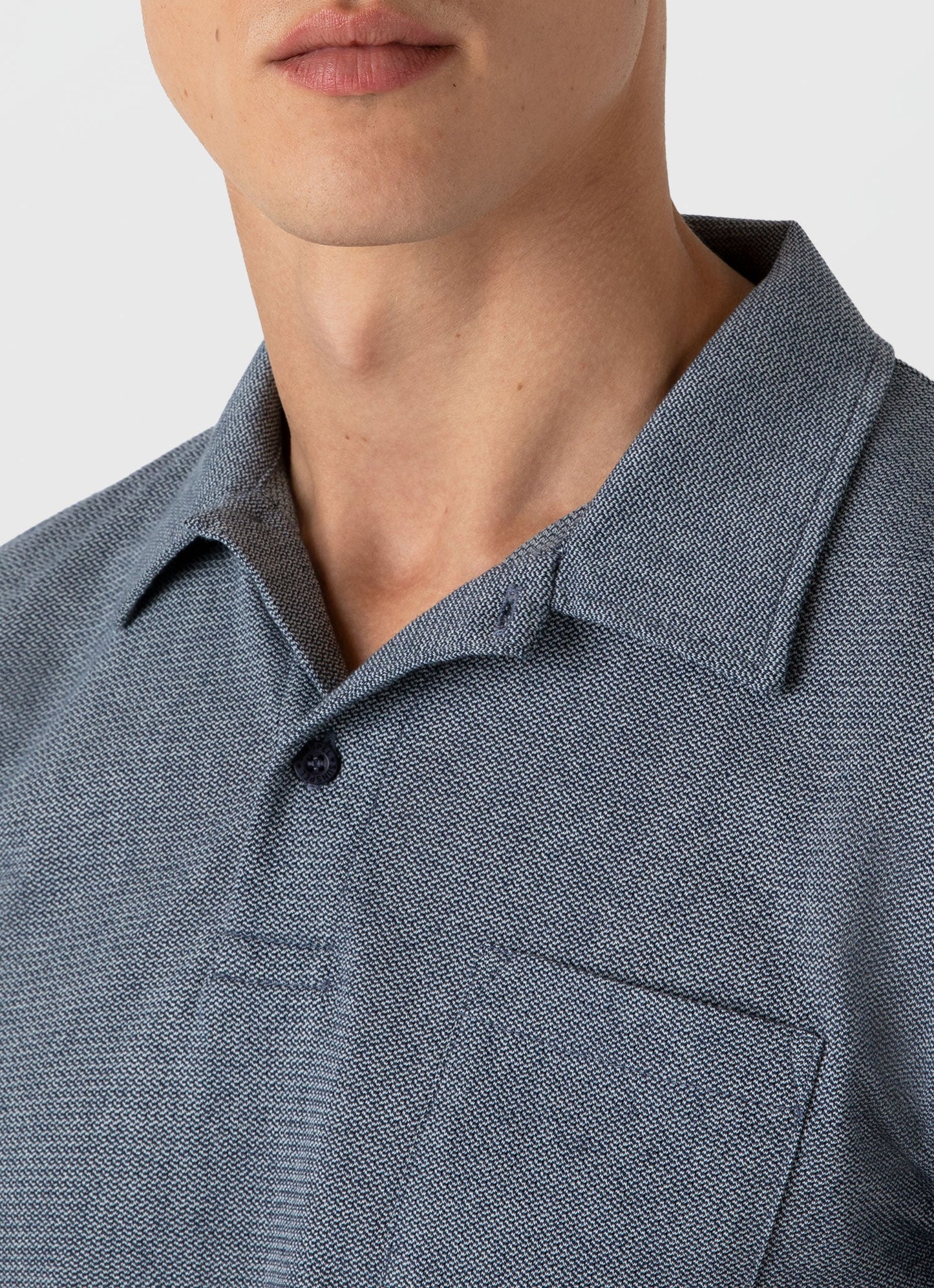 Mens Riviera Polo Shirt In Navy Twist Mpol1026T Buvs