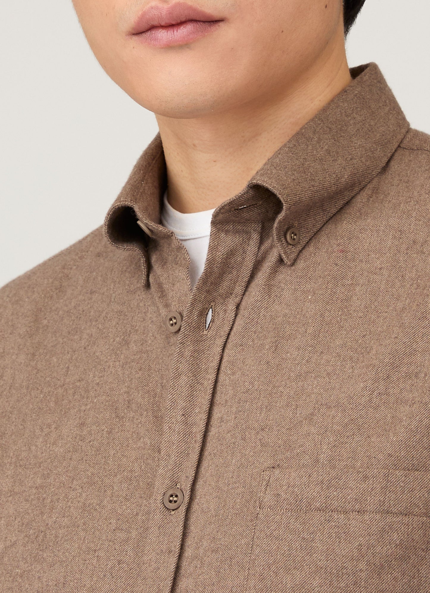 Mens Button Down Flannel Shirt In Cedar Msht2131 Breh