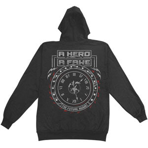 A Hero A Fake The Future Again Zippered Hooded Sweatshirt