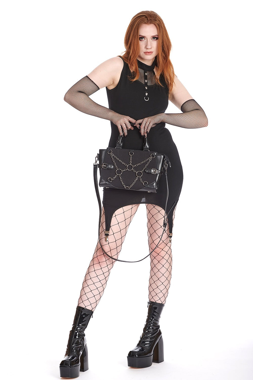 Chained Casket Harness Handbag