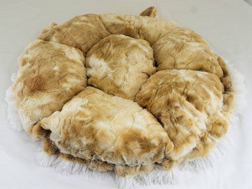Brown Rabbit & Cream Shag Swaddle Bed: