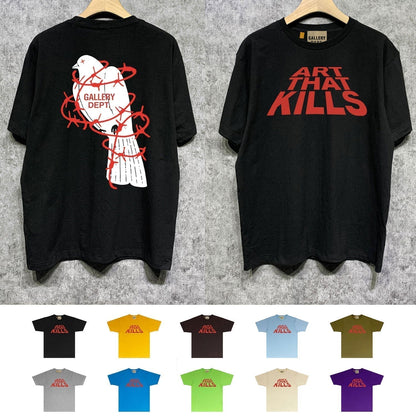 Gallery Dept T Shirt Retro Printed Loose Short-Sleeved Shirt (part2)