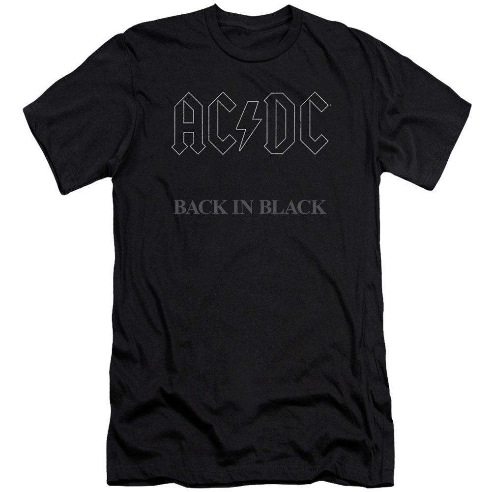 AC/DC Back In Black Adult Slim Fit Slim Fit T-shirt