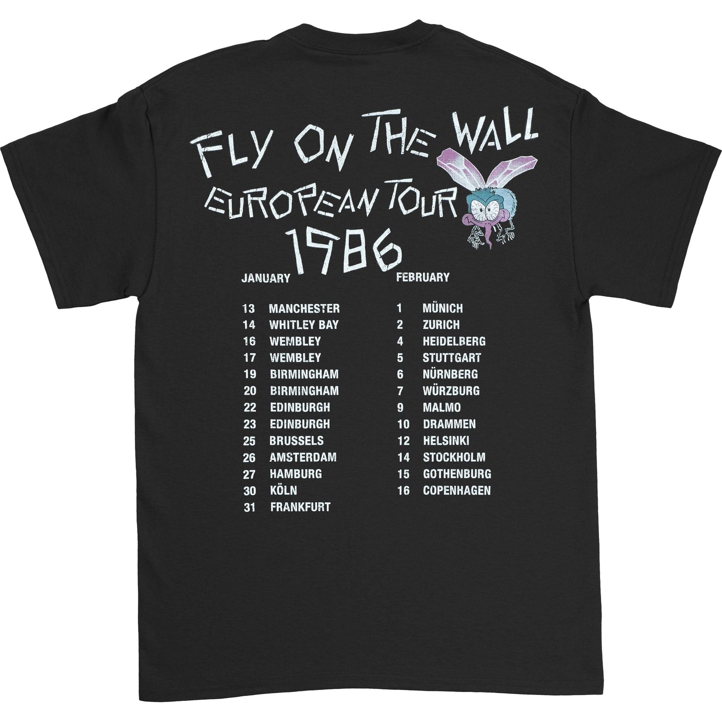 AC/DC Fly Wall Euro Tour T-shirt