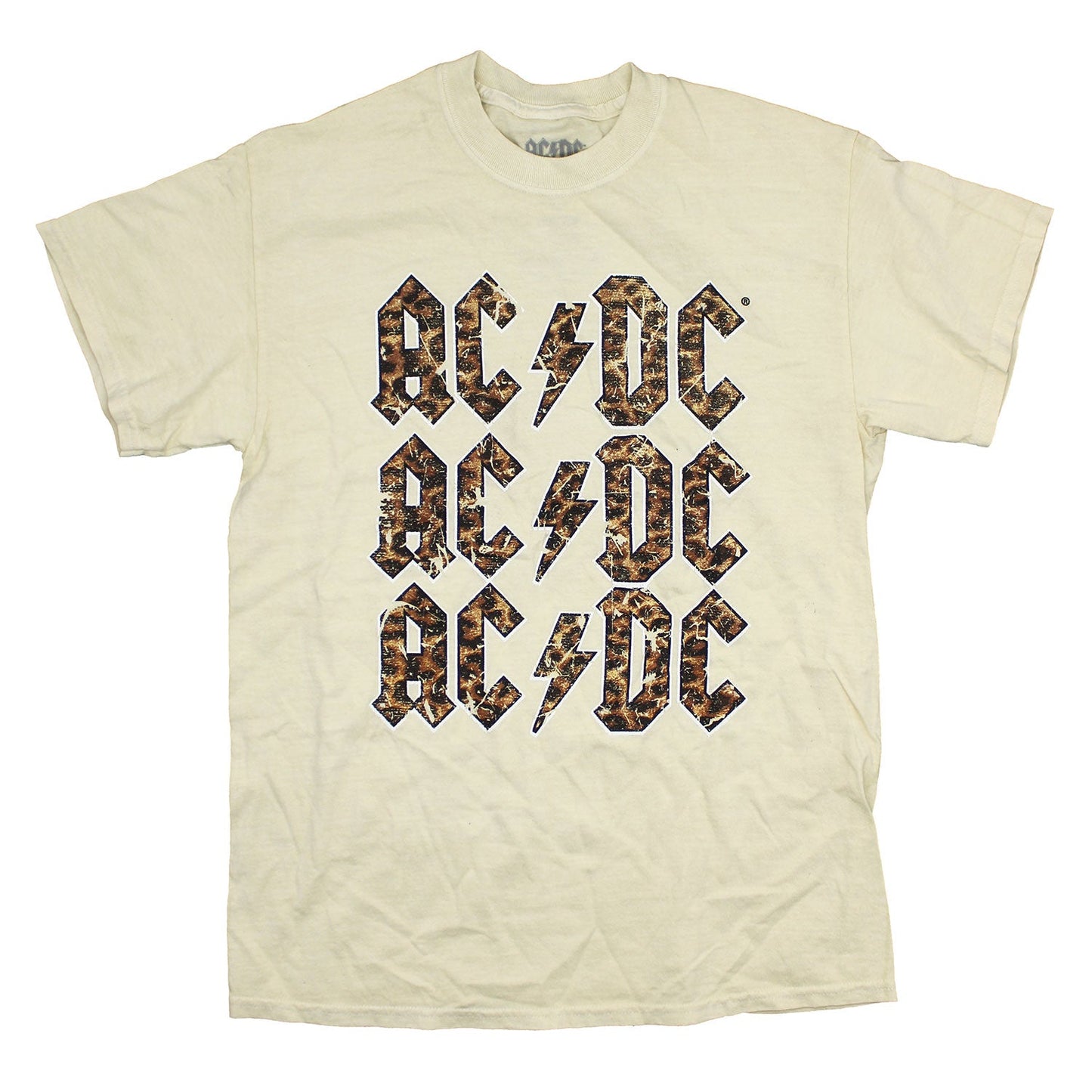 AC/DC Leopard Print Oversized Tee T-shirt