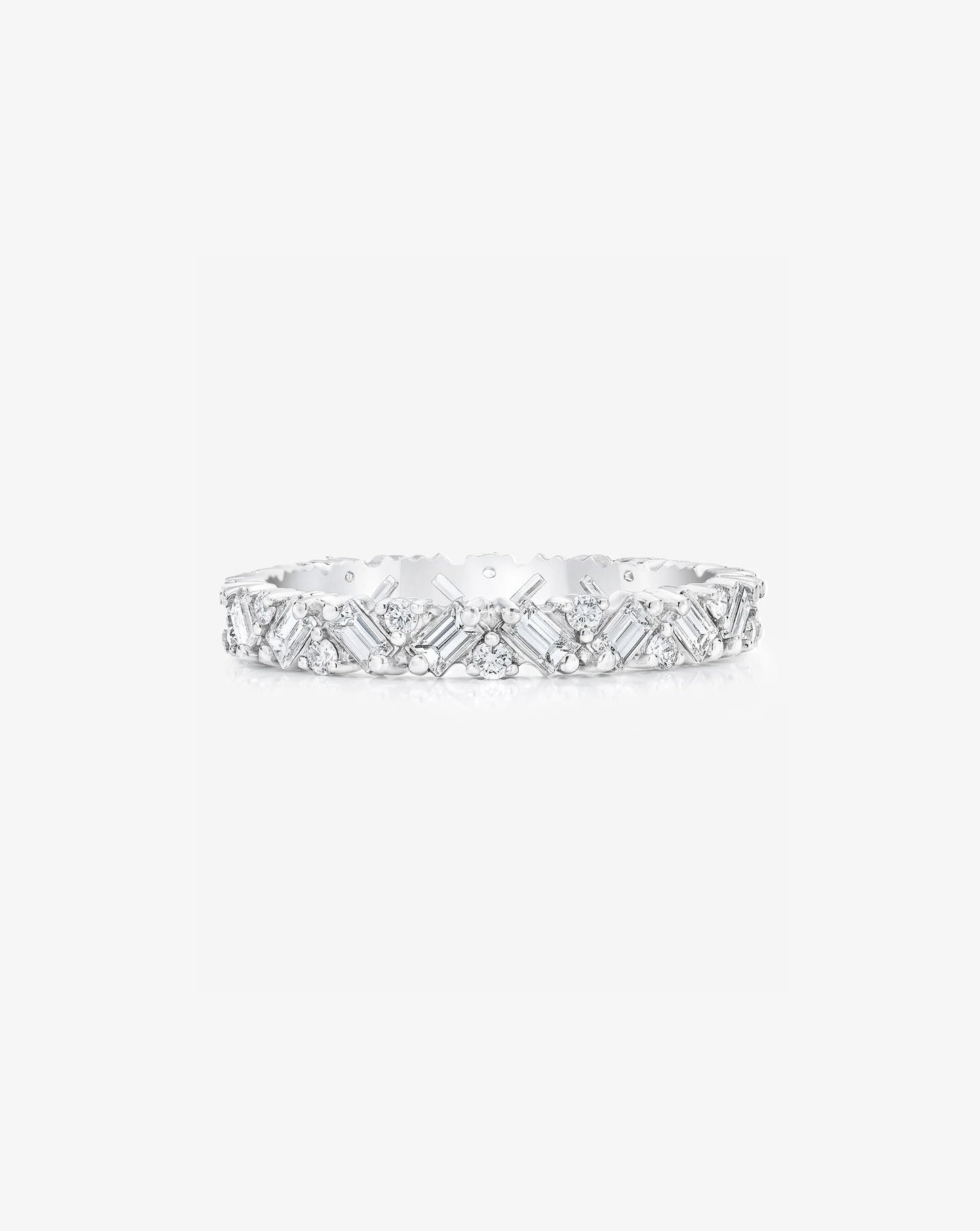 Baguette Cluster Eternity Band