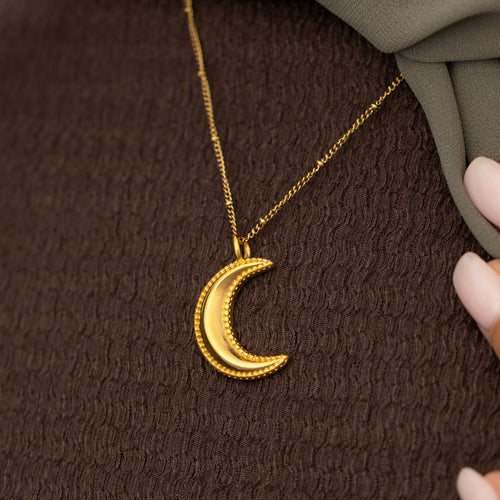 Dotted Crescent Necklace