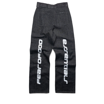 Fear Of God Essentials Denim Work Pant - Vintage Black