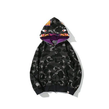 Bathing Ape Camouflage Sweater Autumn and Winter Coat