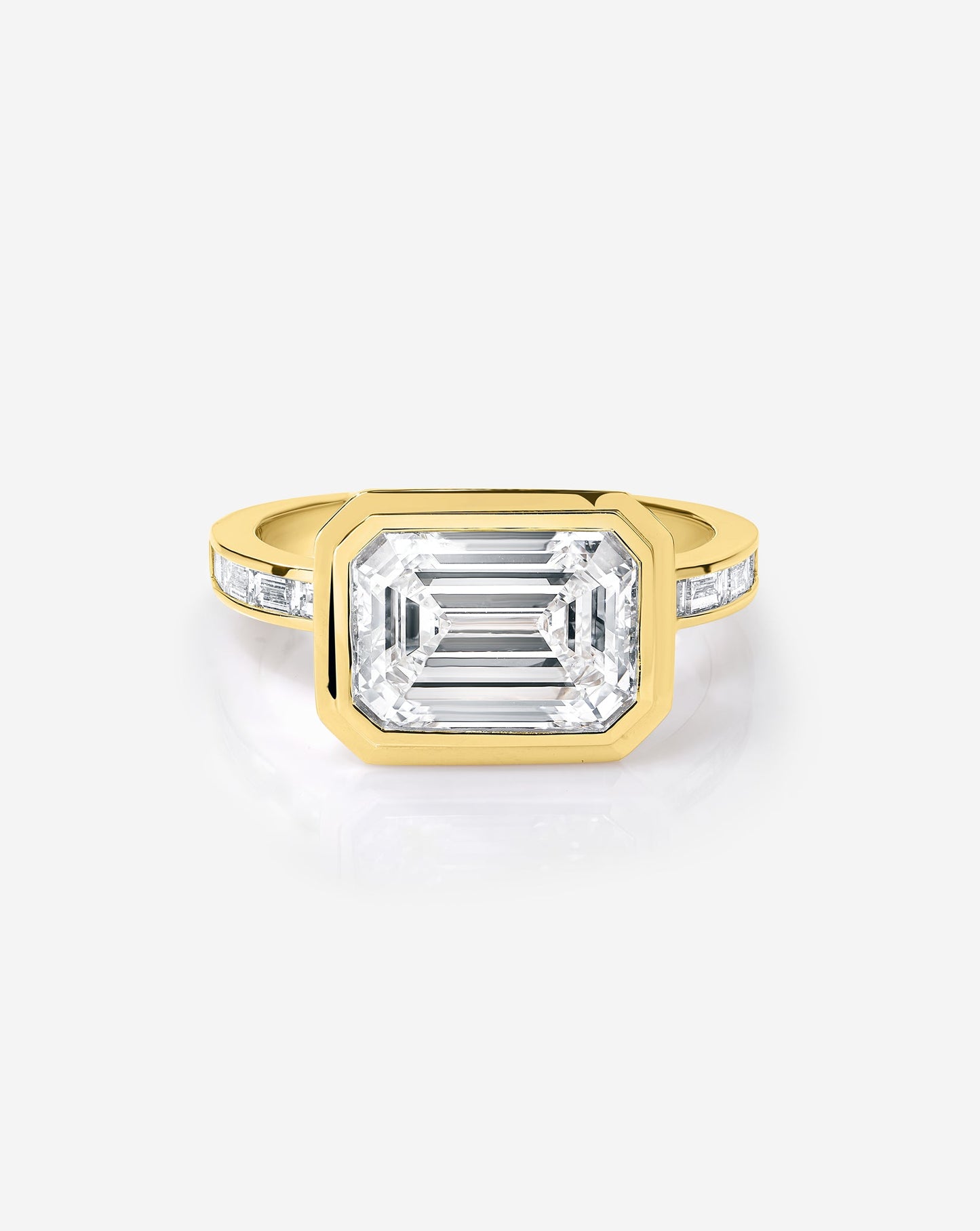 3.03 Emerald Lab Diamond Channel Set