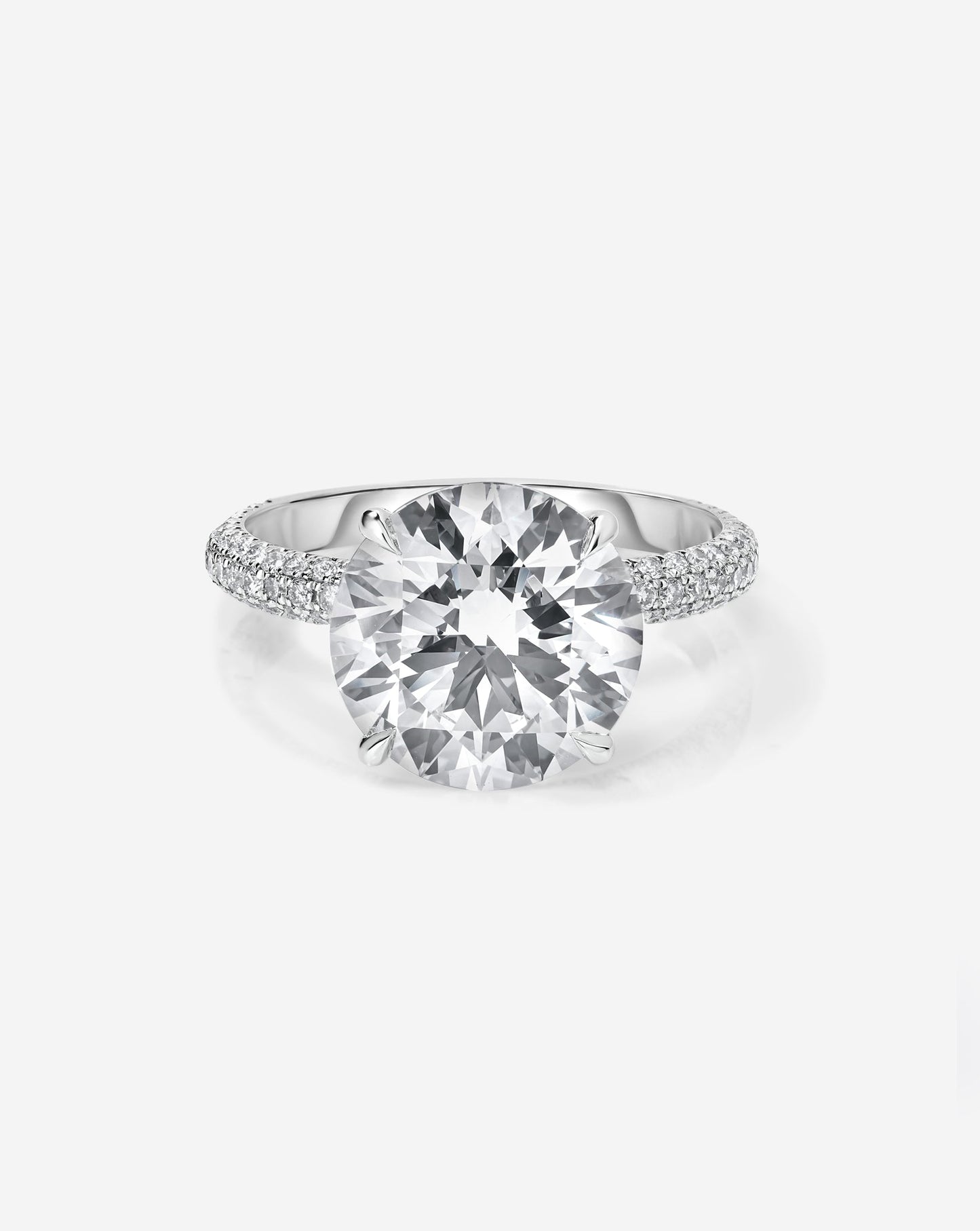 3.18 Round Lab Diamond in Pavé Cloud