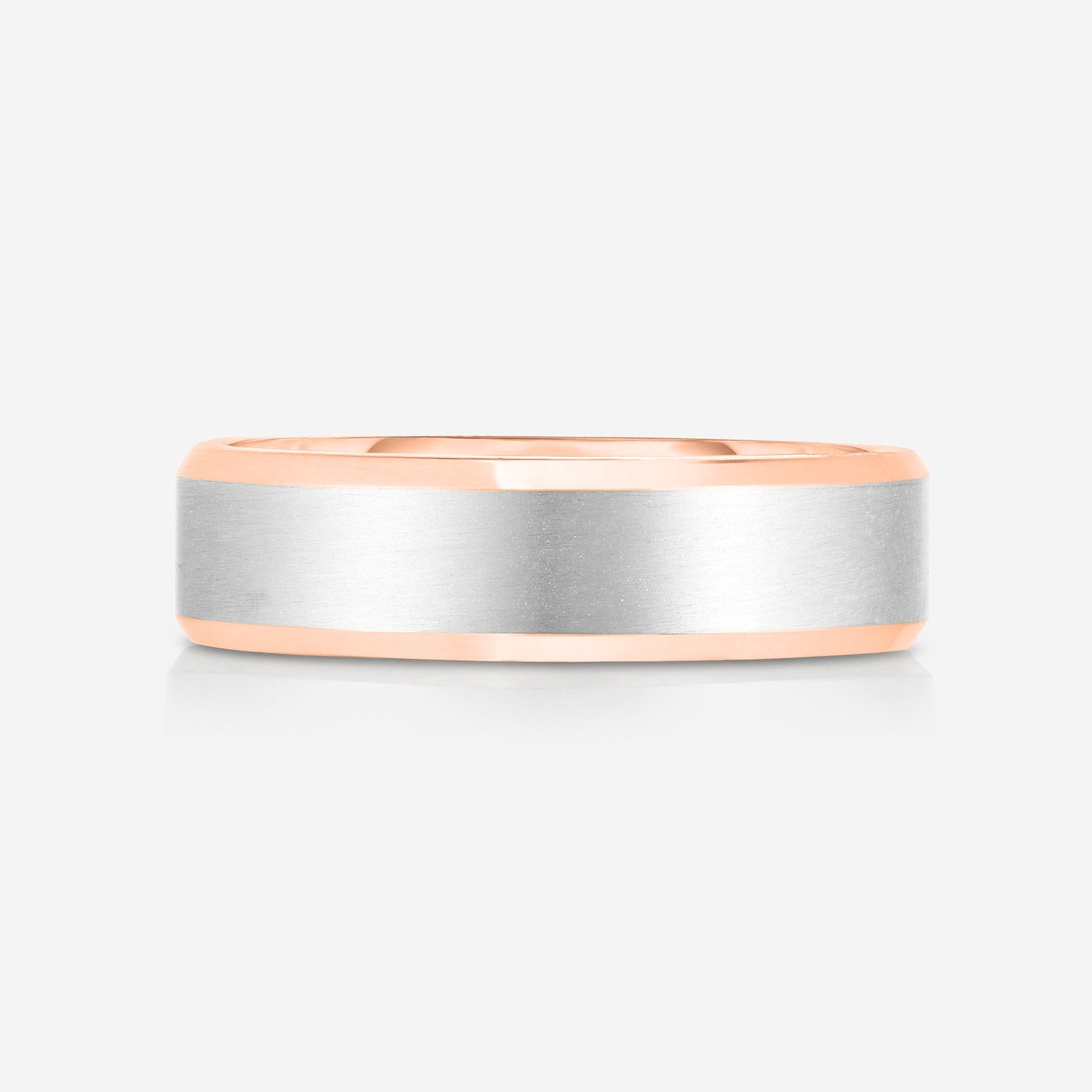 5 mm Contrast + Beveled Wedding Band