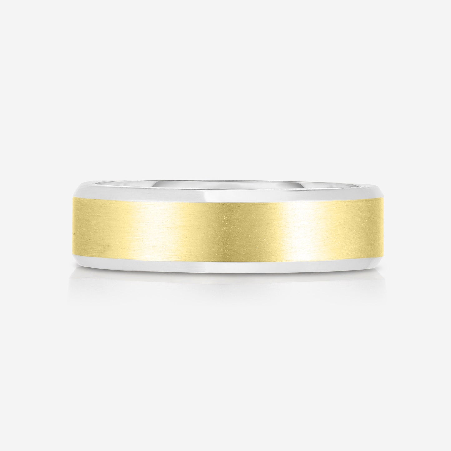 5 mm Contrast + Beveled Wedding Band