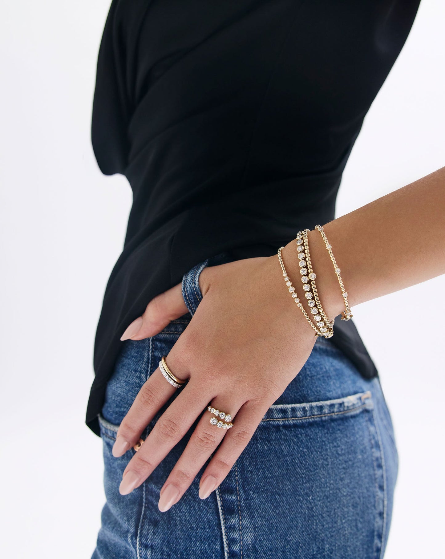 Bezel Diamond Tennis Bracelet