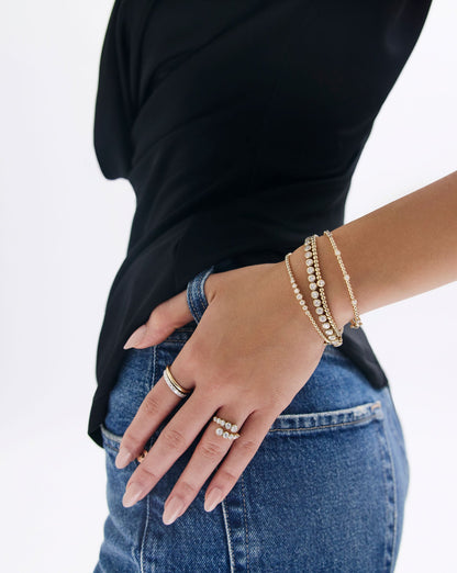 Bezel Diamond Tennis Bracelet