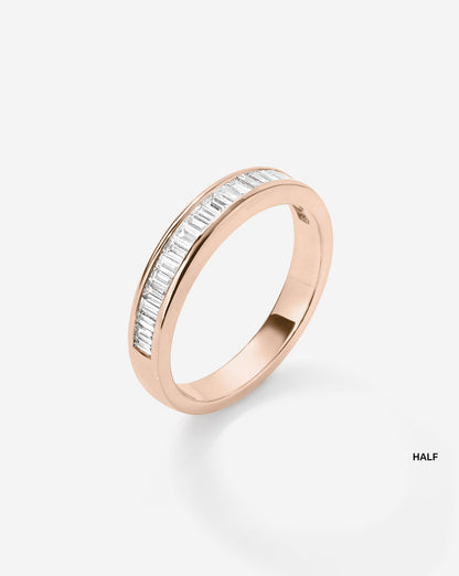 Baguette Diamond Channel Set Half Band