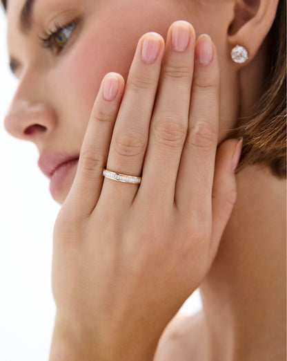 Baguette Diamond Channel Set Half Band