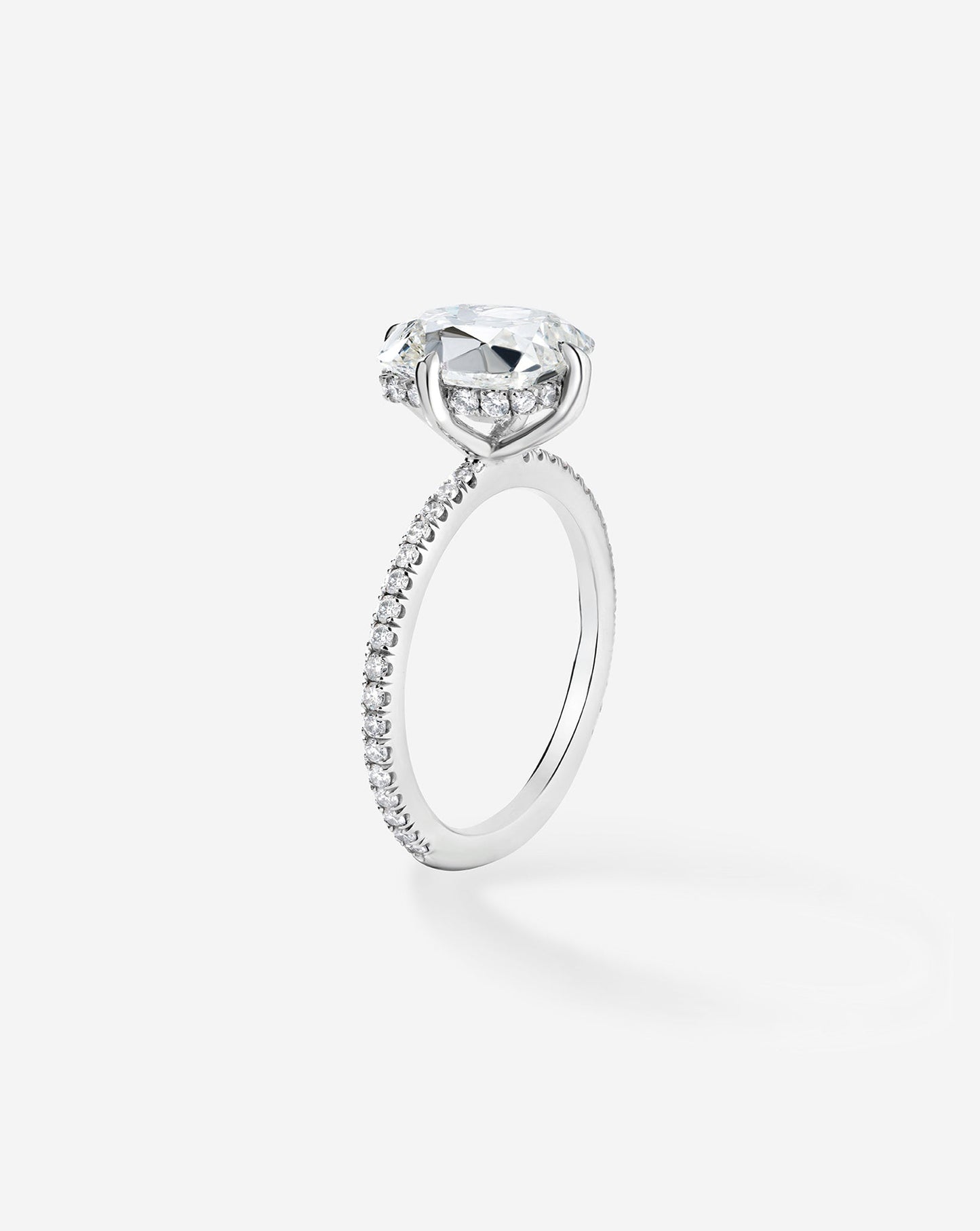 2.08 Old Mine Natural Diamond in Whisper Thin® Pavé Hidden Halo