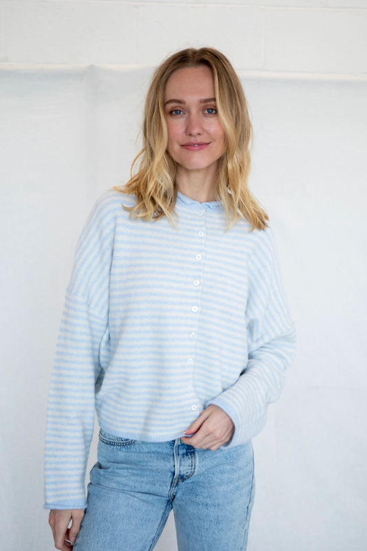 mila mini striped cardigan