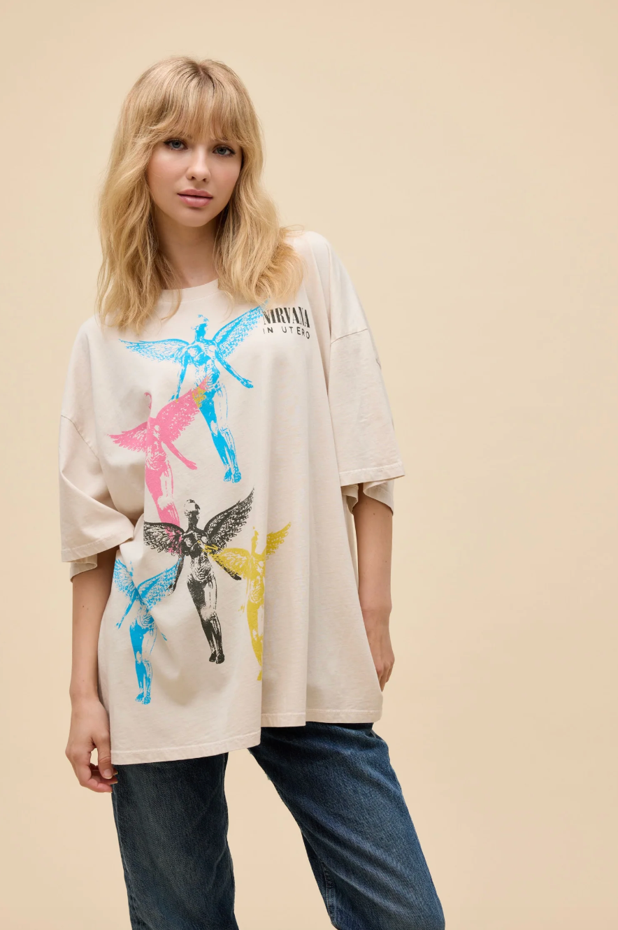 nirvana angel stamps os tee