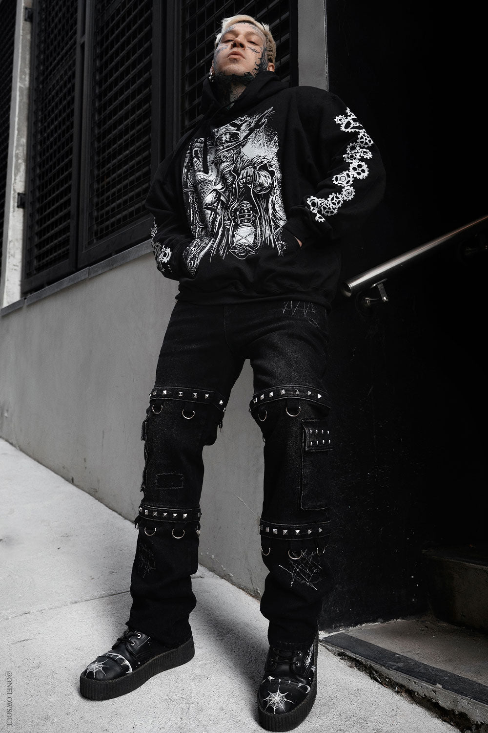 Asylum Scratches Pierced Cargo Pants [Unisex]