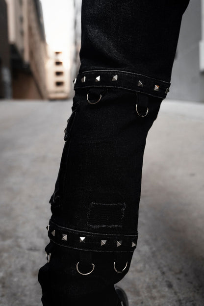 Asylum Scratches Pierced Cargo Pants [Unisex]
