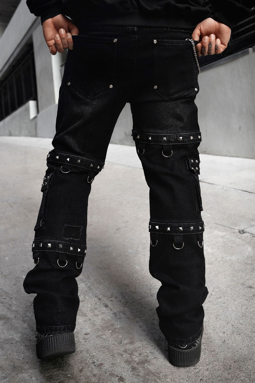 Asylum Scratches Pierced Cargo Pants [Unisex]