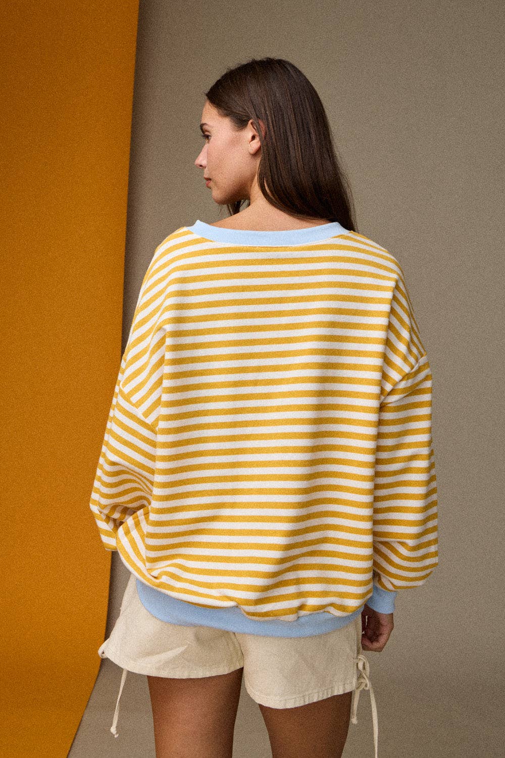 relaxed stripe pullover