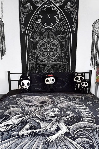 Alice in Murderland Throw Blanket