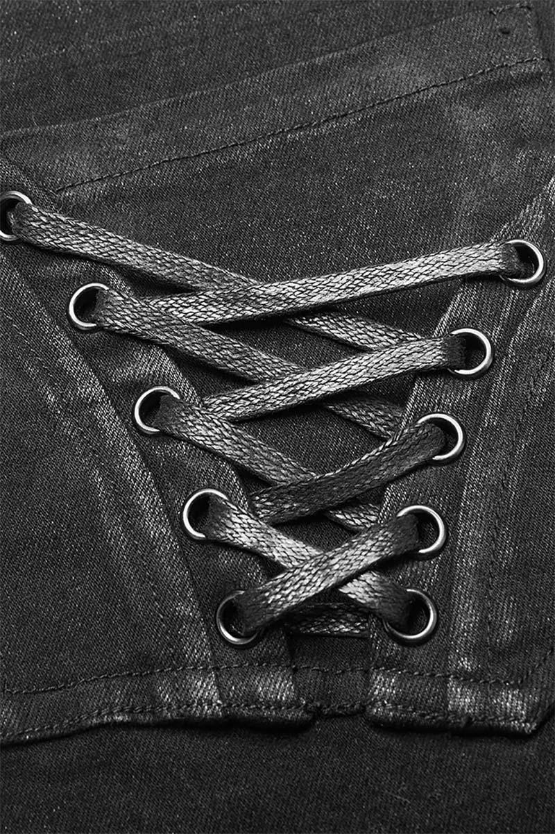 Black Ashes Thigh Harness Pants
