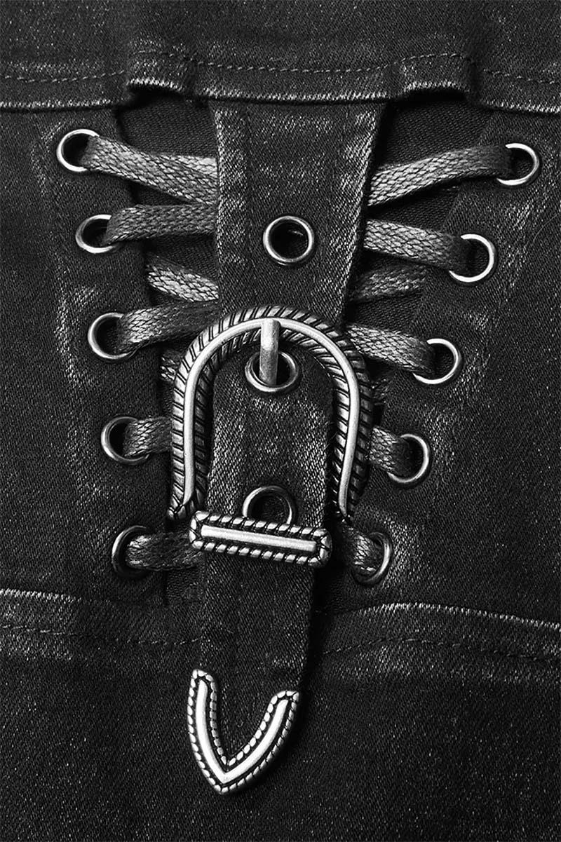 Black Ashes Thigh Harness Pants