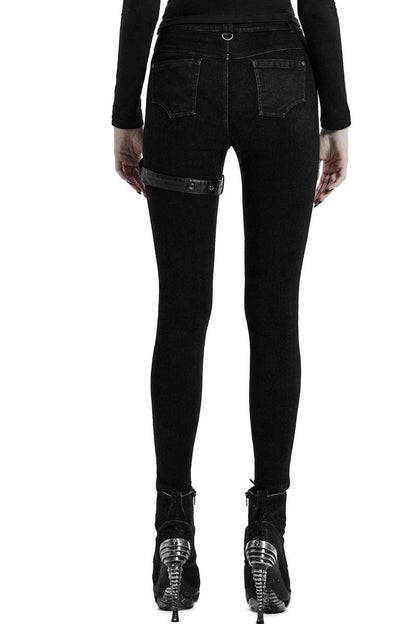 Black Ashes Thigh Harness Pants