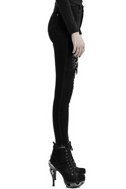 Black Ashes Thigh Harness Pants