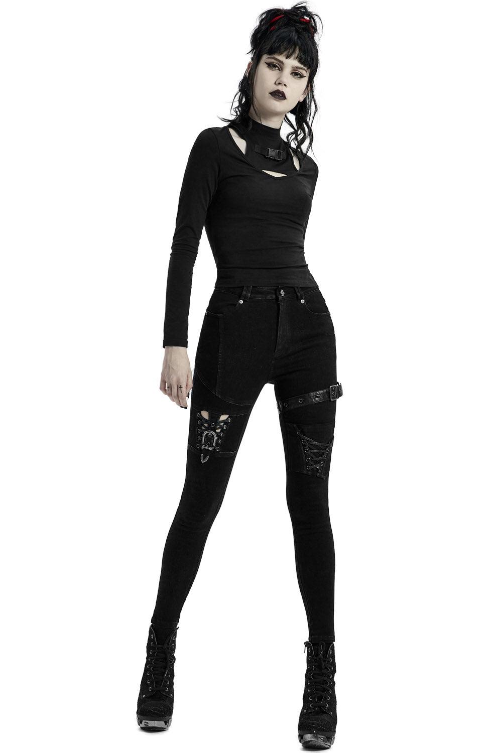 Black Ashes Thigh Harness Pants