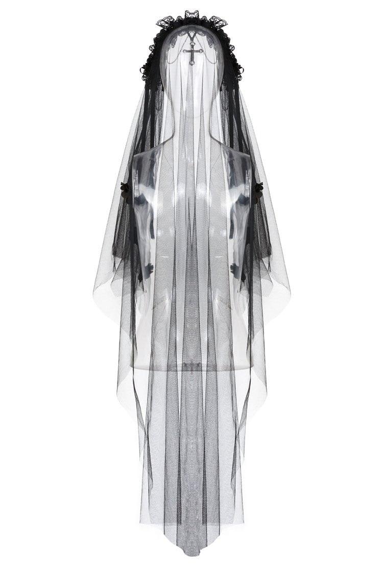 Black Bride Vintage Goth Bridal Veil