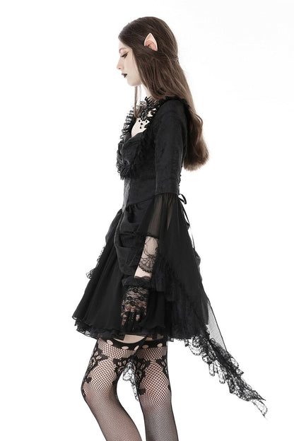 Black Prayer Bustle Dress