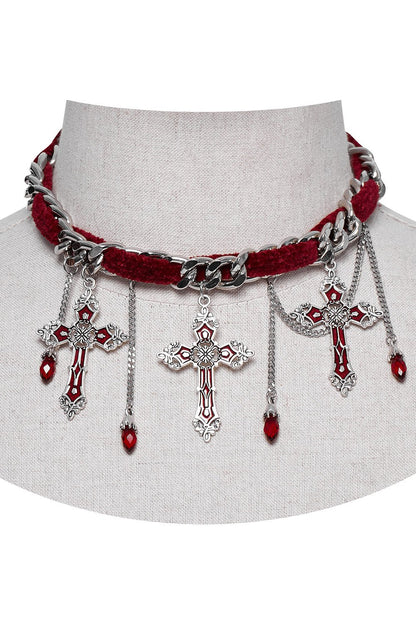 Blooddrop Vampire Goth Necklace [Red]