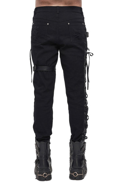 Born Villain Distressed Goth Pants