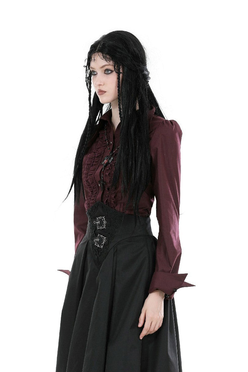 Blood Wine Button-Up Shirt [Burgundy]