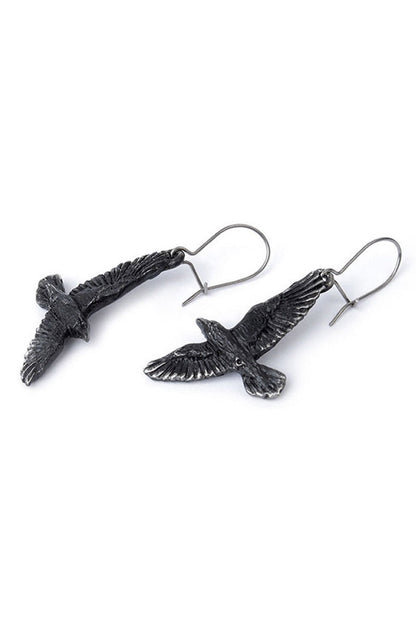 Black Raven Earrings