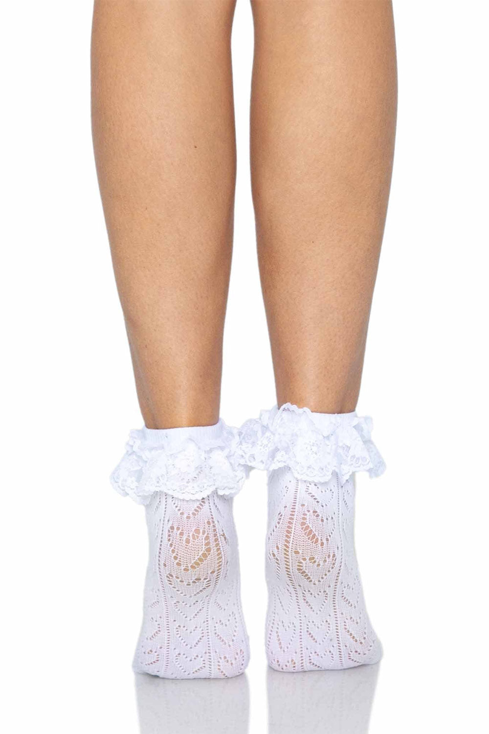 Apparition Heart Lace Socks [White]