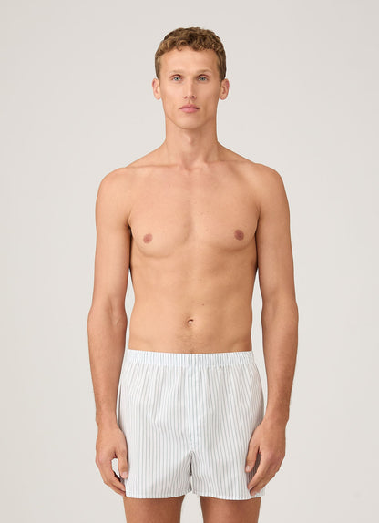 Mens Classic Boxer Shorts In White Blue Yellow Mbox4700 Stnx