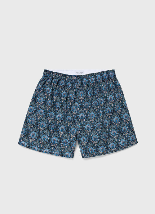 Mens Classic Boxer Shorts In Liberty Fabric In Peacock Place Mbox4701L Butw