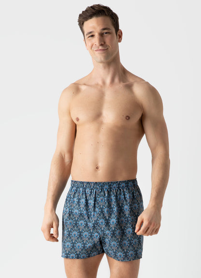 Mens Classic Boxer Shorts In Liberty Fabric In Peacock Place Mbox4701L Butw