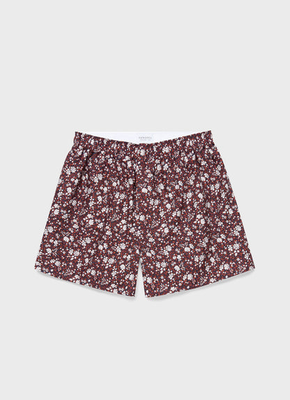 Mens Liberty Print Boxer Shorts In Liberty Red Pepper Floral
