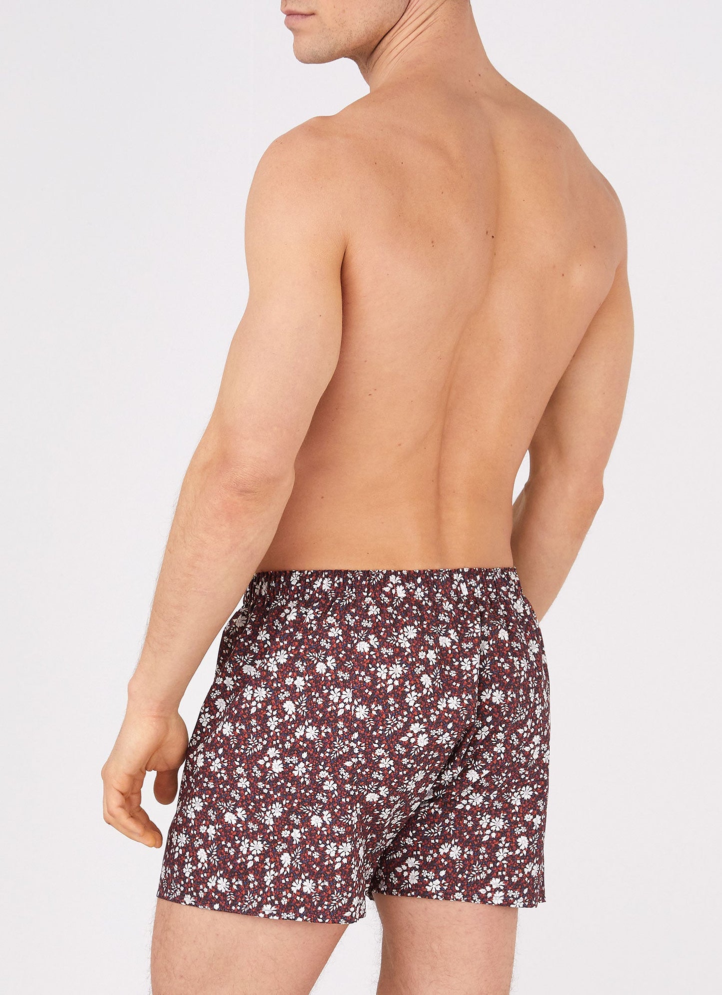 Mens Liberty Print Boxer Shorts In Liberty Red Pepper Floral